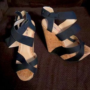 Wedge heel strappy sandals